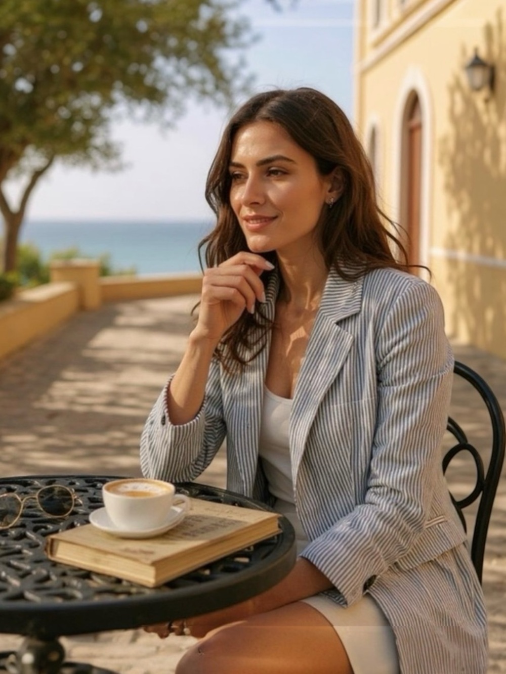 J. JILL Seersucker Pinstripe Blazer